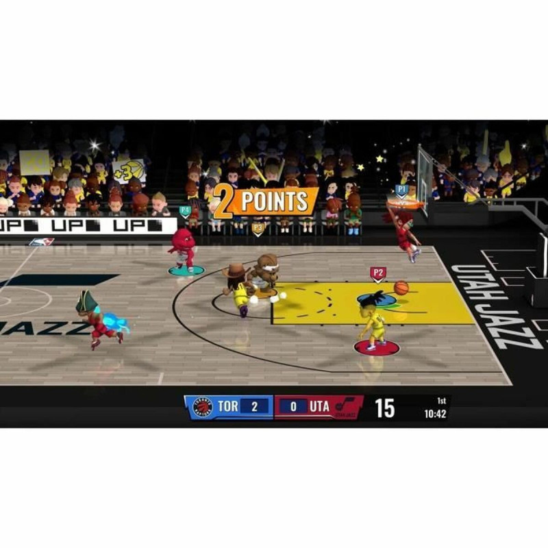 Captura de pantalla de NBA Bounce en Nintendo Switch mostrando acción en el juego
