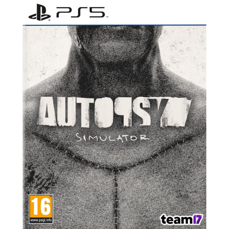 Portada del videojuego Autopsy Simulator para PlayStation 5 con diseño impactante y detalles realistas