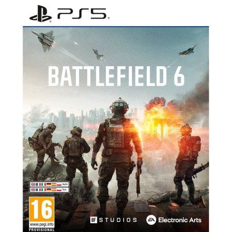 Portada del videojuego Battlefield 6 para PlayStation 5 con gráficos impresionantes y acción intensa
