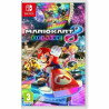 Portada de Mario Kart 8 Deluxe para Nintendo Switch con personajes y vehículos en acción