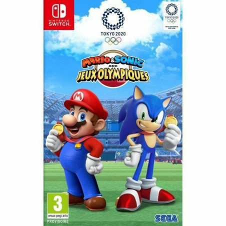 Portada del videojuego Mario & Sonic en los Juegos Olímpicos de Tokio 2020 para Nintendo Switch