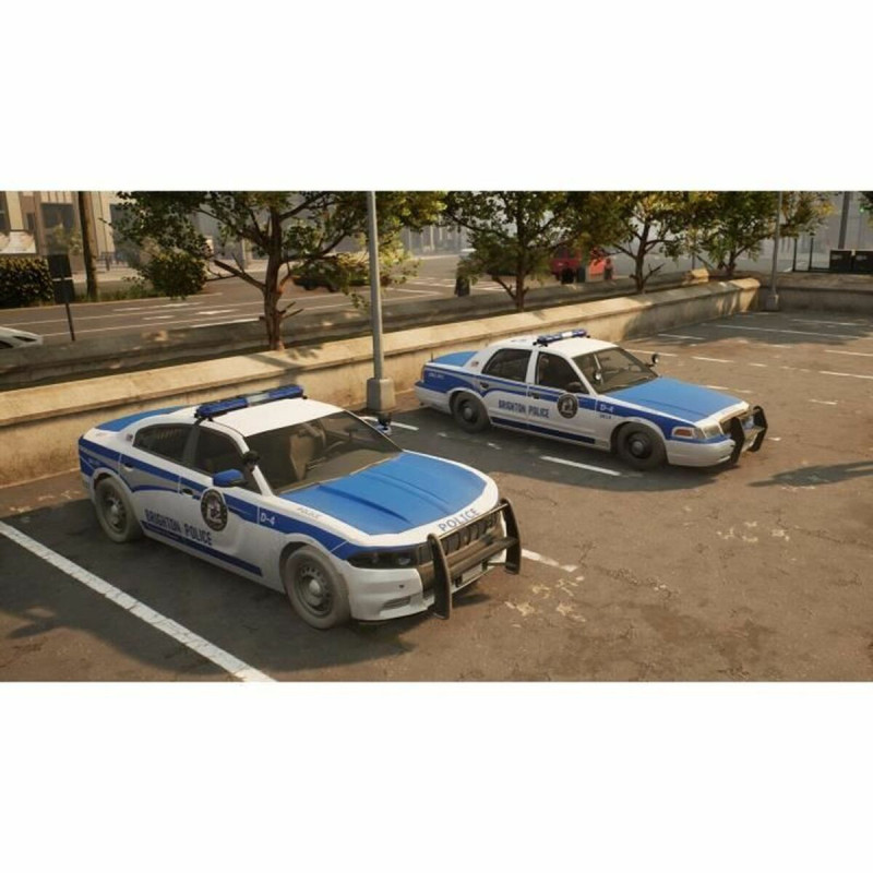 Captura de pantalla de Police Simulator: Patrol Officers para PlayStation 5 mostrando una escena de patrullaje urbano