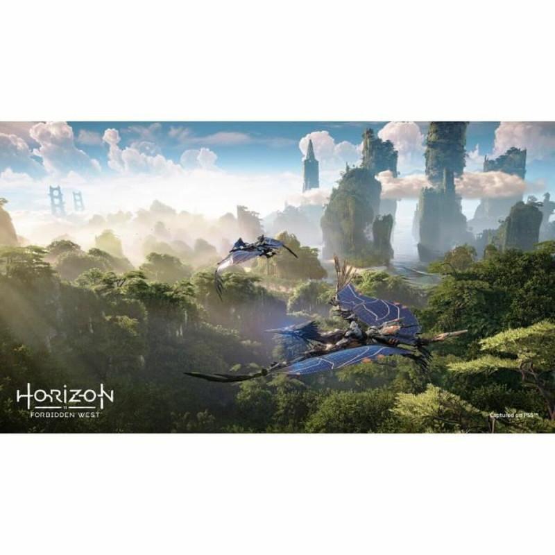 Captura de pantalla de Horizon II Forbidden West para PlayStation 4 mostrando un paisaje impresionante