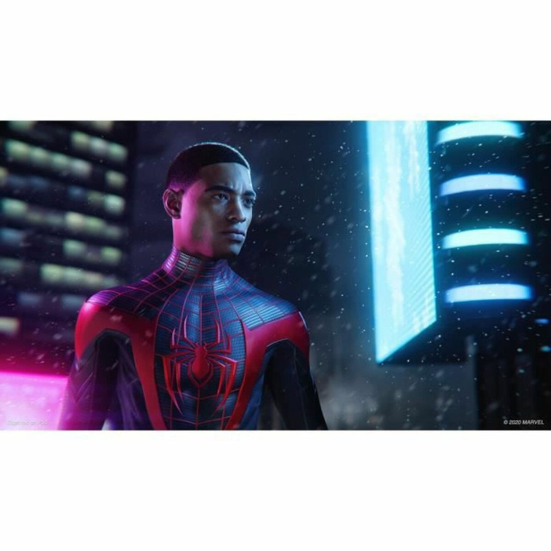 Captura de pantalla de Marvels Spider-Man: Miles Morales para PlayStation 4 mostrando acción emocionante del juego