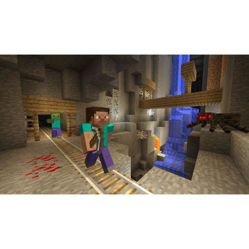 Captura de pantalla de Minecraft para PlayStation 4 mostrando un paisaje creativo