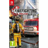 Portada de Firefighting Simulator: The Squad para Nintendo Switch mostrando acción y equipos de bomberos.