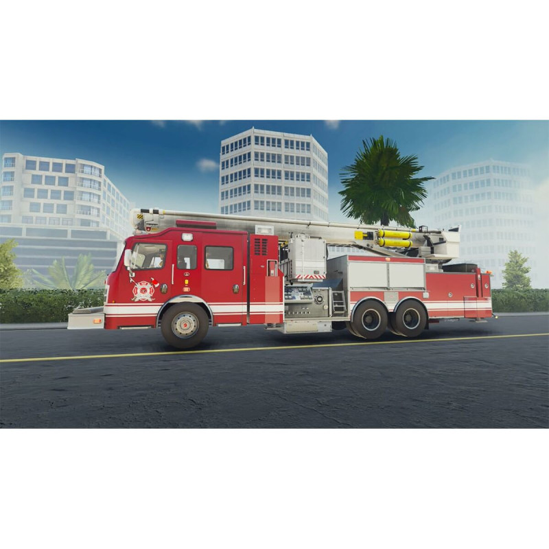 Captura de pantalla de Firefighting Simulator: The Squad para Nintendo Switch mostrando acción de combate contra incendios