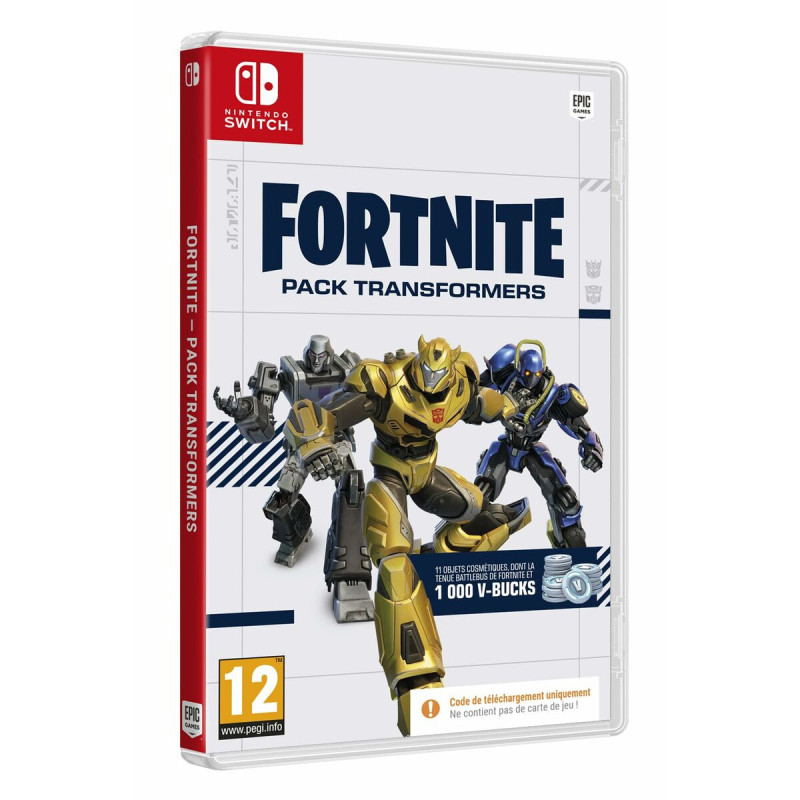 Captura de pantalla del Fortnite Pack Transformers para Nintendo Switch mostrando personajes en acción