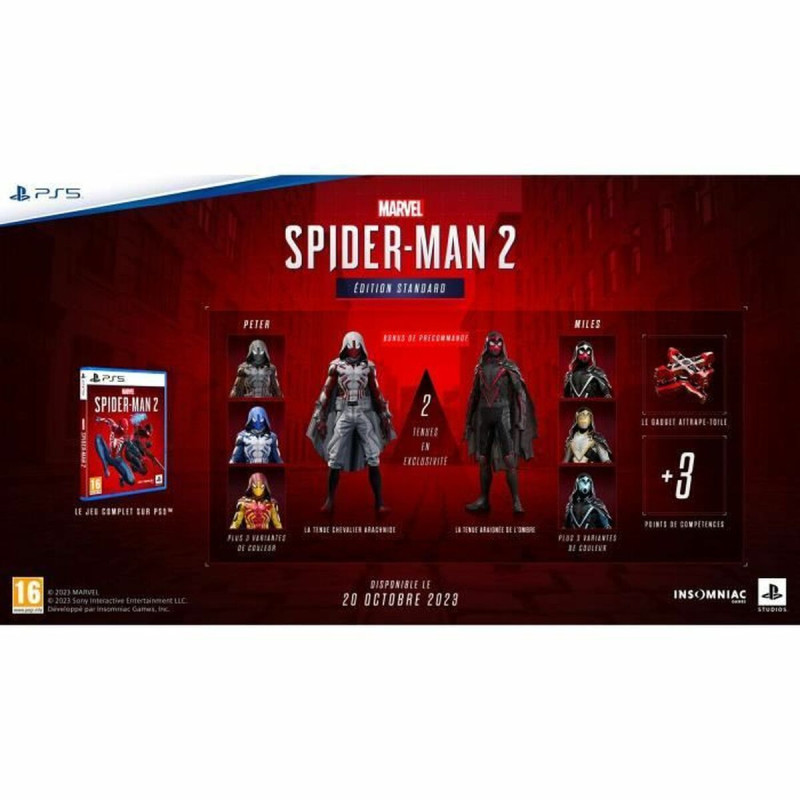 Portada del videojuego Marvel Spider-Man 2 para PlayStation 5 en alta calidad