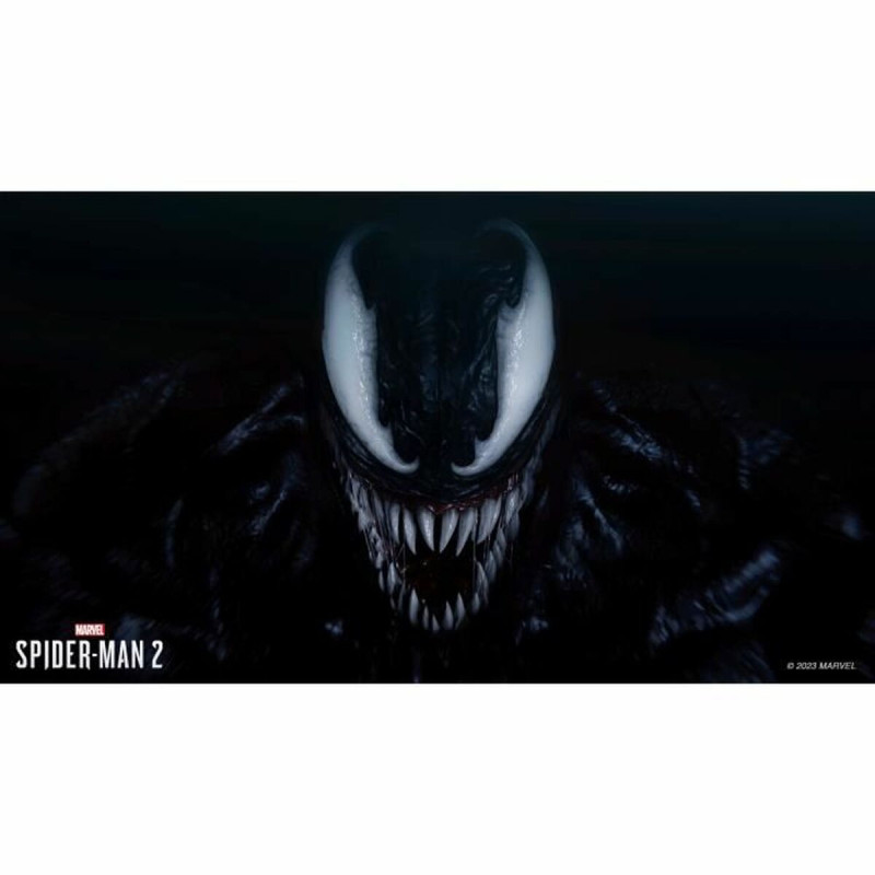 Portada del videojuego Marvel Spider-Man 2 para PlayStation 5 con personajes icónicos y acción emocionante