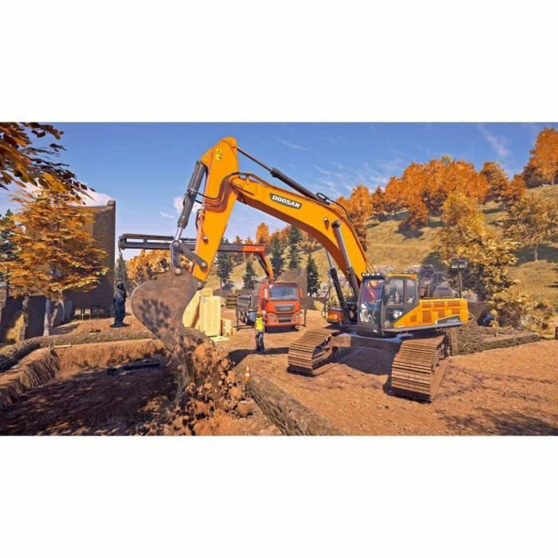Captura de pantalla del videojuego Construction Simulator en PlayStation 5 mostrando una construcción en progreso
