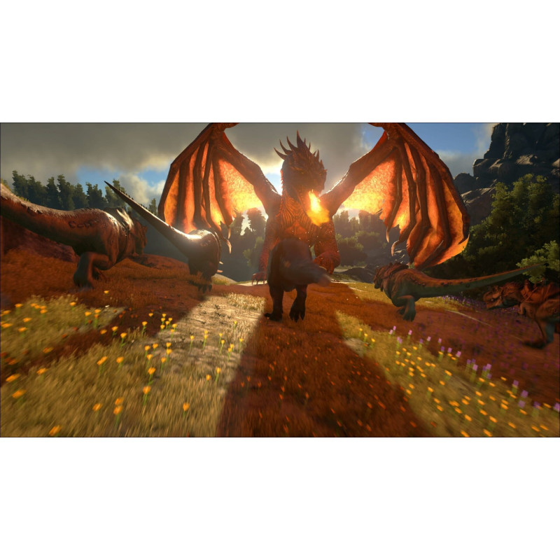 Captura de pantalla del gameplay de ARK: SURVIVAL EVOLVED en PlayStation 4 mostrando acción en el mundo prehistórico
