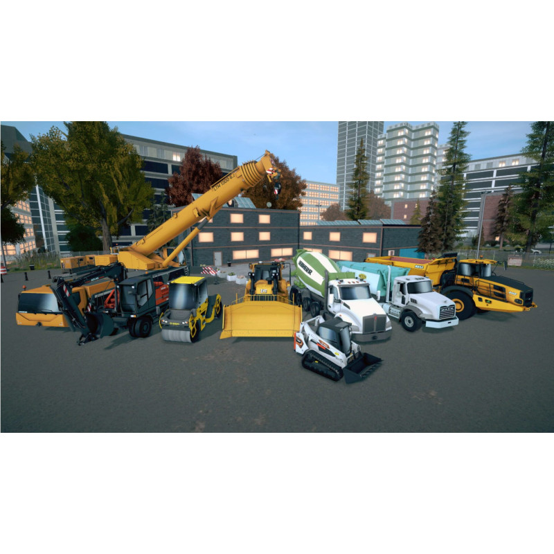 Captura de pantalla del gameplay de Construction Simulator 4 para Nintendo Switch mostrando una construcción en progreso