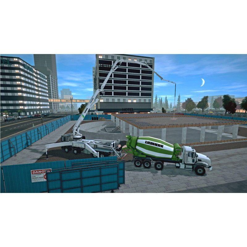 Captura de pantalla del gameplay de Construction Simulator 4 para Nintendo Switch mostrando la jugabilidad en acción