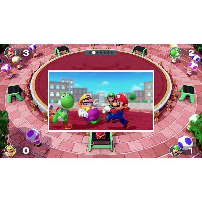 Captura de pantalla del gameplay de Super Mario Party para Nintendo Switch mostrando acción multijugador divertida