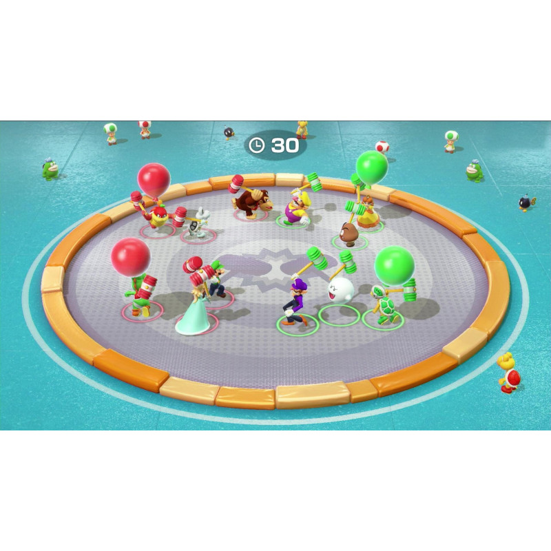 Captura de pantalla del gameplay de Super Mario Party para Nintendo Switch mostrando una divertida partida entre amigos