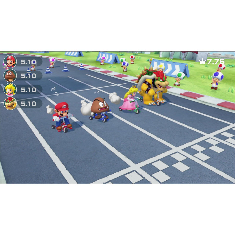 Captura de pantalla del gameplay de Super Mario Party para Nintendo Switch mostrando una divertida mini-juego en acción