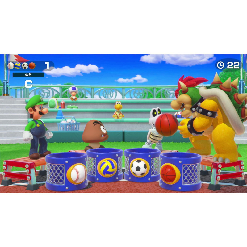Captura de pantalla del gameplay de Super Mario Party para Nintendo Switch mostrando una divertida partida entre amigos
