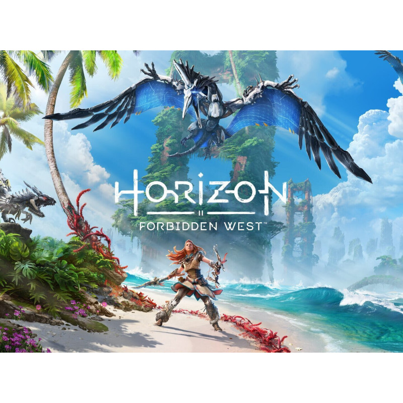 Captura de pantalla del gameplay de Horizon Forbidden West para PlayStation 4 mostrando acción intensa en el juego.