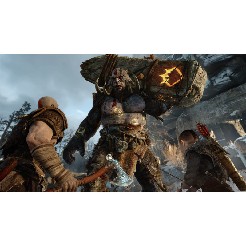 Captura de pantalla del gameplay de God of War para PlayStation 4 mostrando acción intensa y gráficos impresionantes