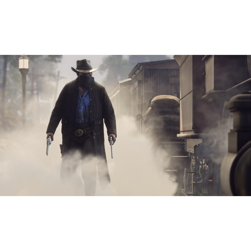 Captura de pantalla del gameplay de Red Dead Redemption 2 para Xbox mostrando acción en el salvaje oeste