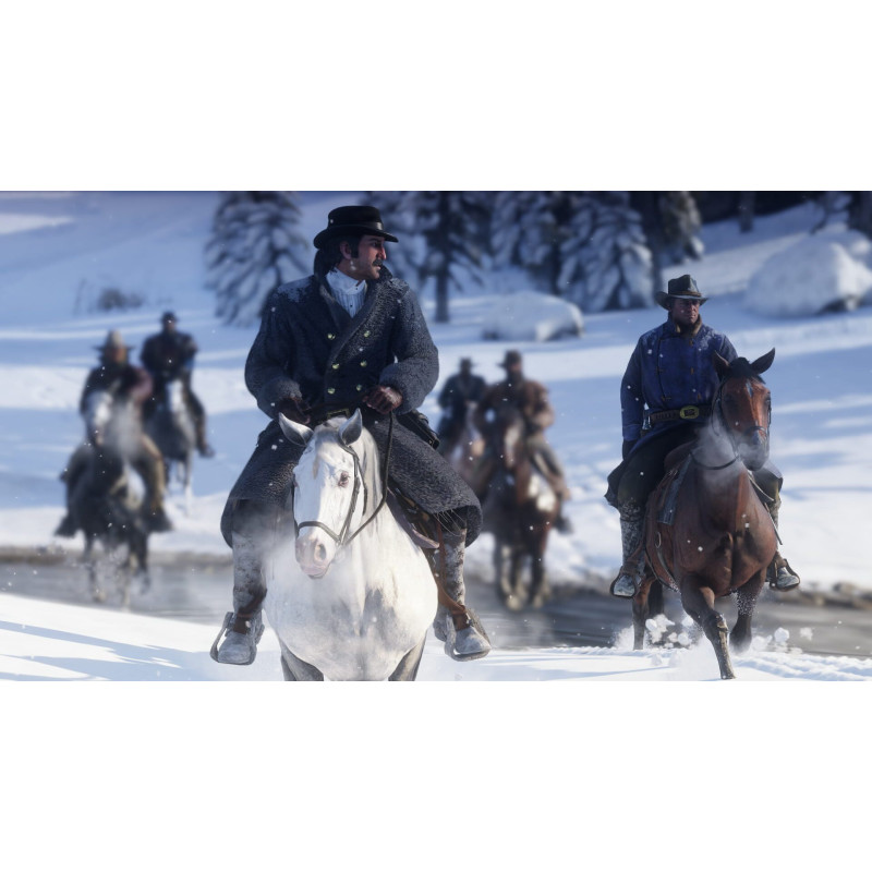 Captura de pantalla del gameplay de Red Dead Redemption 2 para Xbox mostrando acción en el salvaje oeste