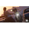 Captura de pantalla del gameplay de GTA V para PlayStation 5 mostrando acción intensa en la ciudad