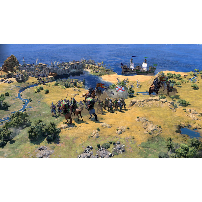 Captura de pantalla del gameplay de Civilization VII en PlayStation 5 mostrando estrategia y construcción de imperios