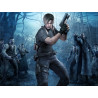 Captura de pantalla del gameplay de Resident Evil 4 Remake para PlayStation 5 mostrando acción intensa y gráficos detallados
