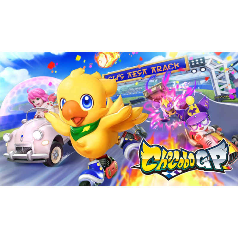 Captura de pantalla del gameplay de Nintendo CHOCOBO GP para Nintendo Switch mostrando acción en carrera
