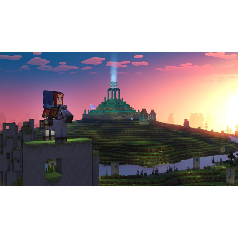 Captura de pantalla del gameplay de Minecraft Legends DLX para Nintendo Switch mostrando acción en el juego