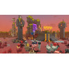 Captura de pantalla del gameplay de Minecraft Legends DLX para Nintendo Switch mostrando acción en el mundo de bloques