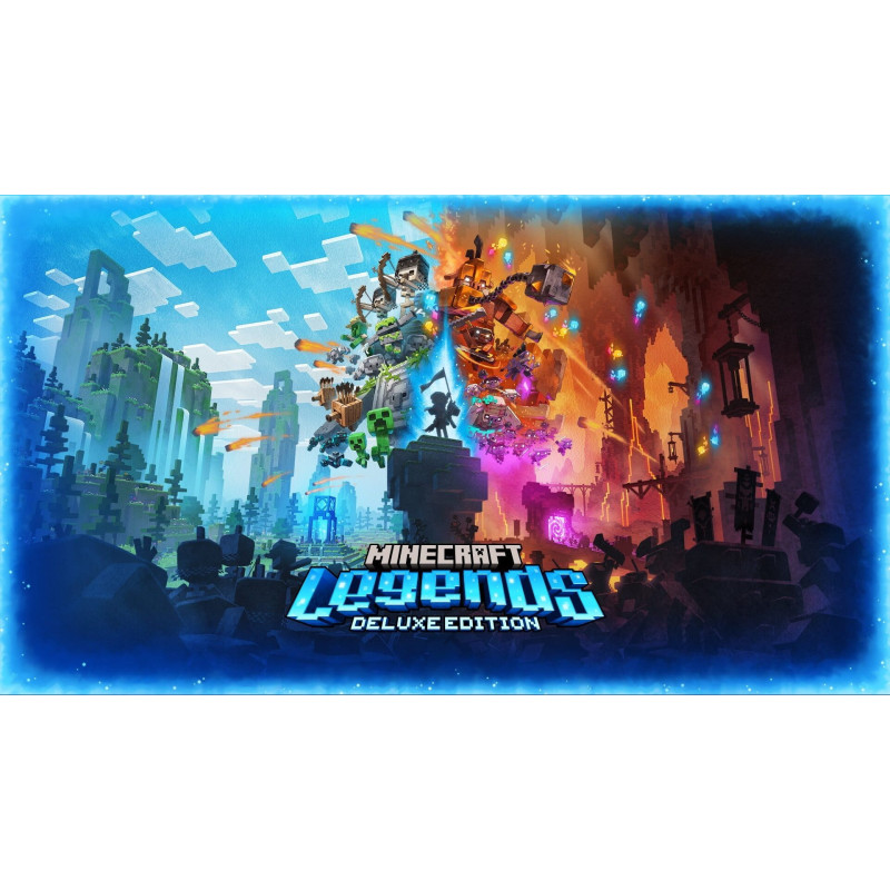 Captura de pantalla del gameplay de Minecraft Legends DLX para Nintendo Switch mostrando acción en el juego