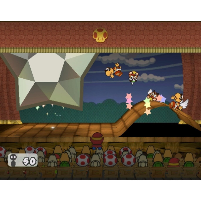 Captura de pantalla del gameplay de Paper Mario: La Puerta Milenaria en Nintendo Switch