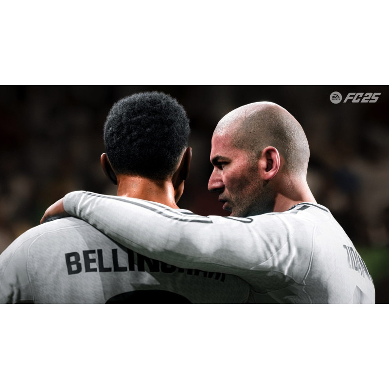 Captura de pantalla del gameplay del videojuego FC 25 para Nintendo Switch mostrando acción en el campo.