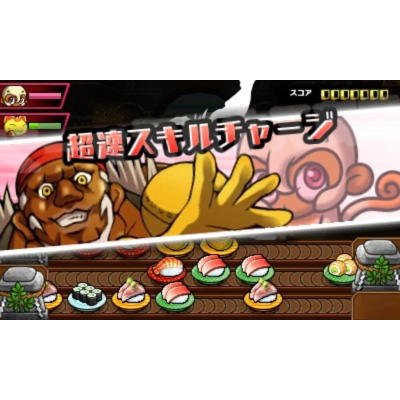 Captura de pantalla del gameplay de SUSHI STRIKER WAY OF SUSHIDO para Nintendo Switch mostrando acción intensa en el juego.