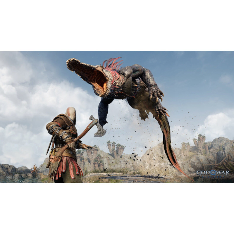 Captura de pantalla del gameplay de God of War Ragnarok para PlayStation 5 mostrando acción intensa y gráficos impresionantes