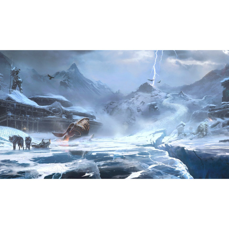 Captura de pantalla del gameplay de God of War Ragnarok para PlayStation 5 mostrando acción intensa y gráficos impresionantes