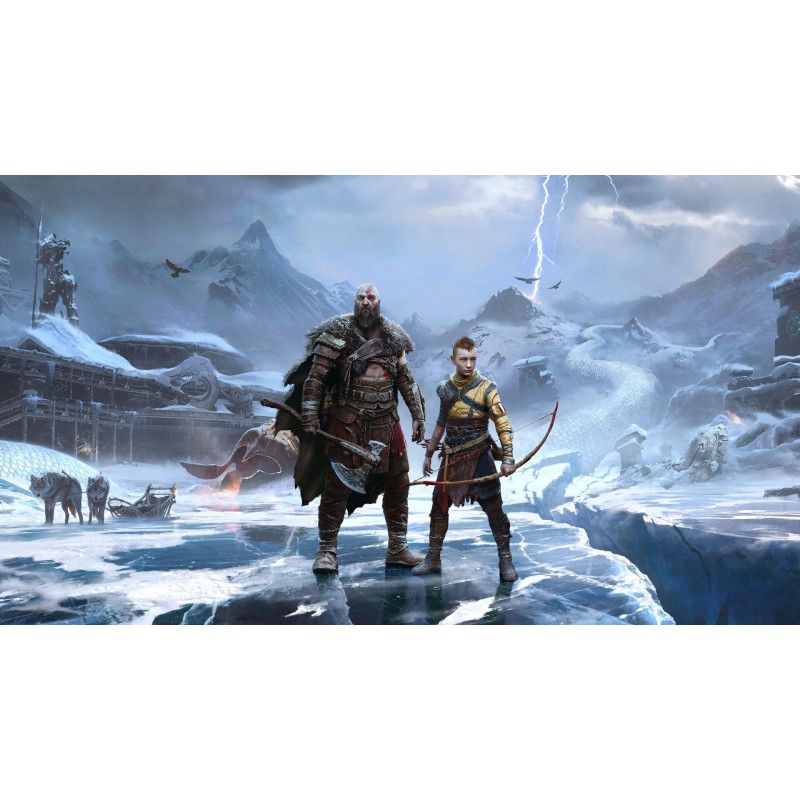 Captura de pantalla del gameplay de God of War Ragnarok para PlayStation 5 mostrando acción intensa y gráficos impresionantes