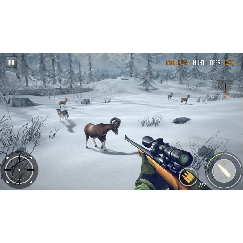 Captura de pantalla del gameplay de Hunting Simulator 2 para Nintendo Switch mostrando acción de caza en el entorno.