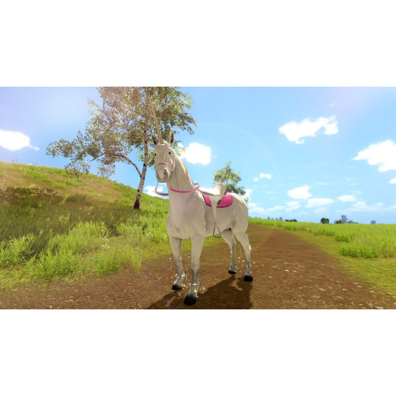 Captura de pantalla del gameplay de Unicorn Princess para Nintendo Switch mostrando una escena mágica del juego.