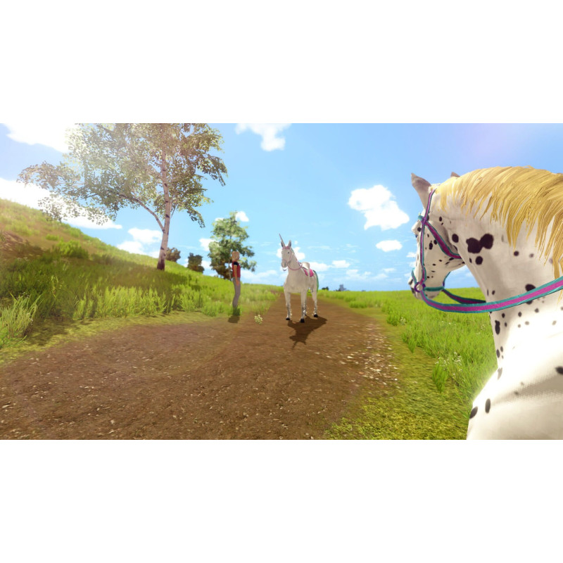 Captura de pantalla del gameplay de Unicorn Princess para Nintendo Switch mostrando una escena de aventura mágica.