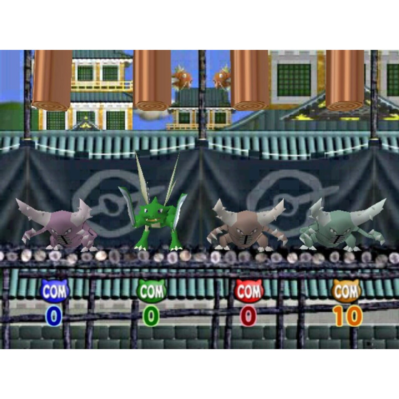Captura de pantalla del gameplay de Pokémon Pokopia para Nintendo Switch mostrando una batalla épica